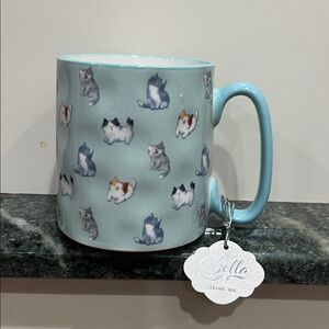Strawberry Street Bella Cat Pattern Ceramic Mug
